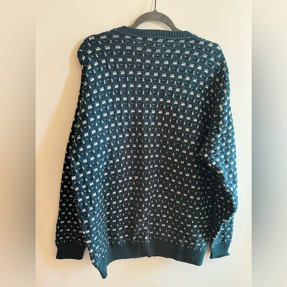 Vintage Woolrich Classic Cotton Sweater, Crewneck, Bird's-Eye Made in USA Size L - Picture 5 of 6